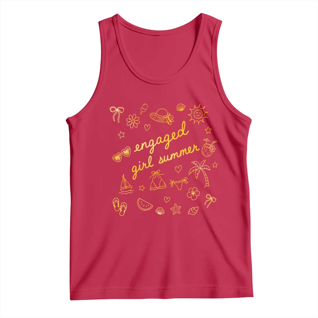 Engaged Girl Summer Tank Top Bride To Be Engagement TS10 Red Print Your Wear