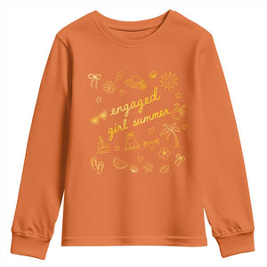 Engaged Girl Summer Youth Sweatshirt Bride To Be Engagement TS10 Orange Print Your Wear