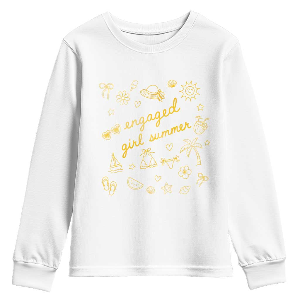 Engaged Girl Summer Youth Sweatshirt Bride To Be Engagement TS10 White Print Your Wear