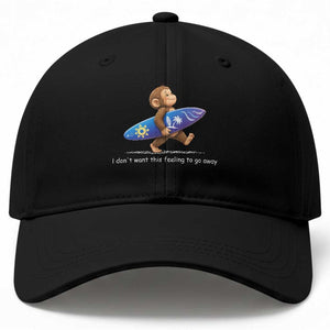 I Dont Want This Feeling To Go Away Baseball Cap Vintage Surf Monkey Nostalgic Summer Beach Vacation TS10 Print Your Wear