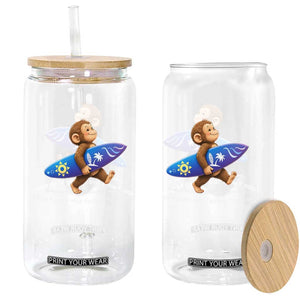I Dont Want This Feeling To Go Away Glass Can Vintage Surf Monkey Nostalgic Summer Beach Vacation TS10 Print Your Wear