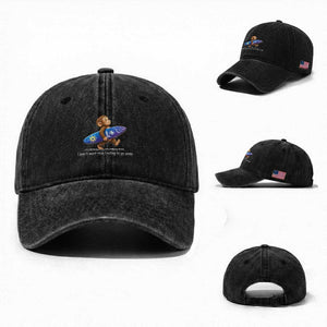 I Dont Want This Feeling To Go Away Washed Cotton Baseball Cap Vintage Surf Monkey Nostalgic Summer Beach Vacation TS10 Washed Cap Universal Fit Black Print Your Wear