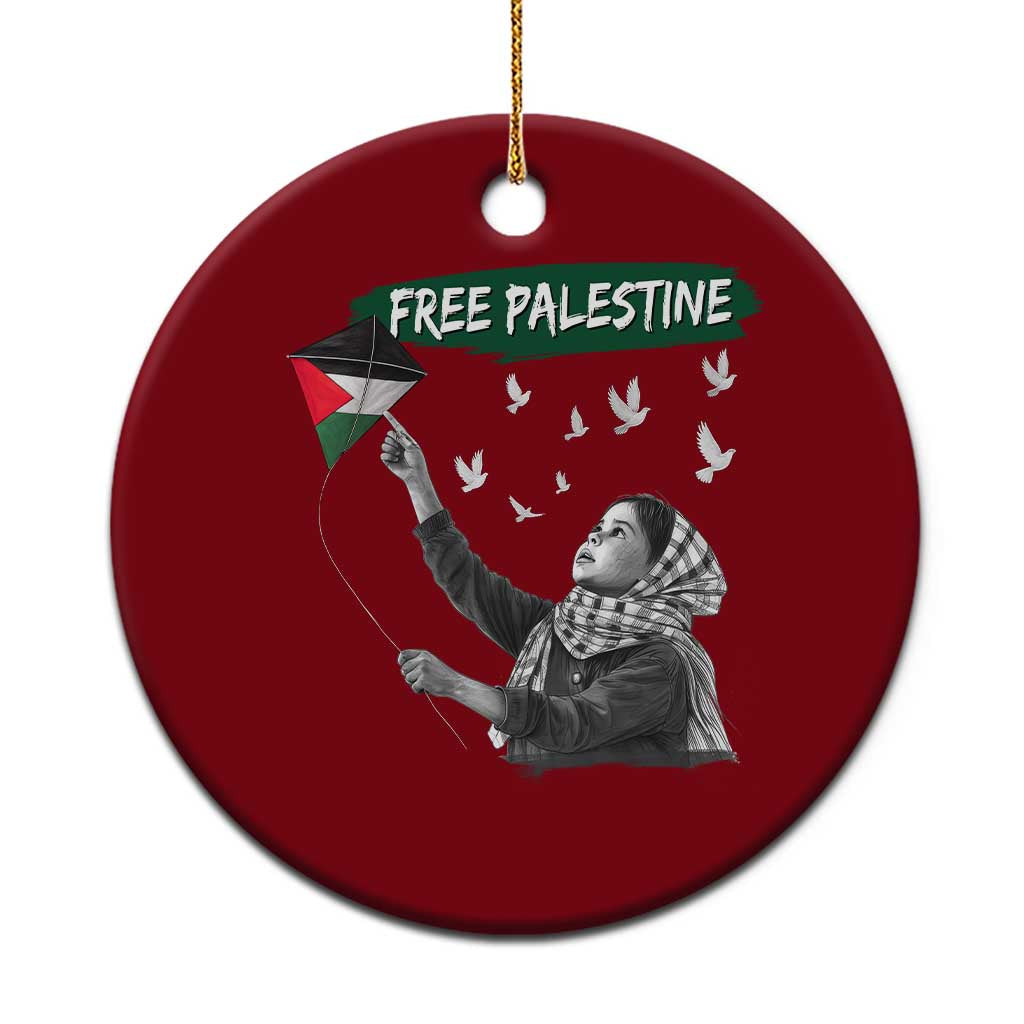 Free Palestine Ceramic Ornament Gaza Palestinian Flag TS10 1pc Red Print Your Wear