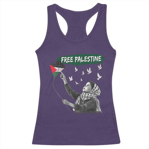 Free Palestine Racerback Tank Top Gaza Palestinian Flag TS10 Purple Print Your Wear