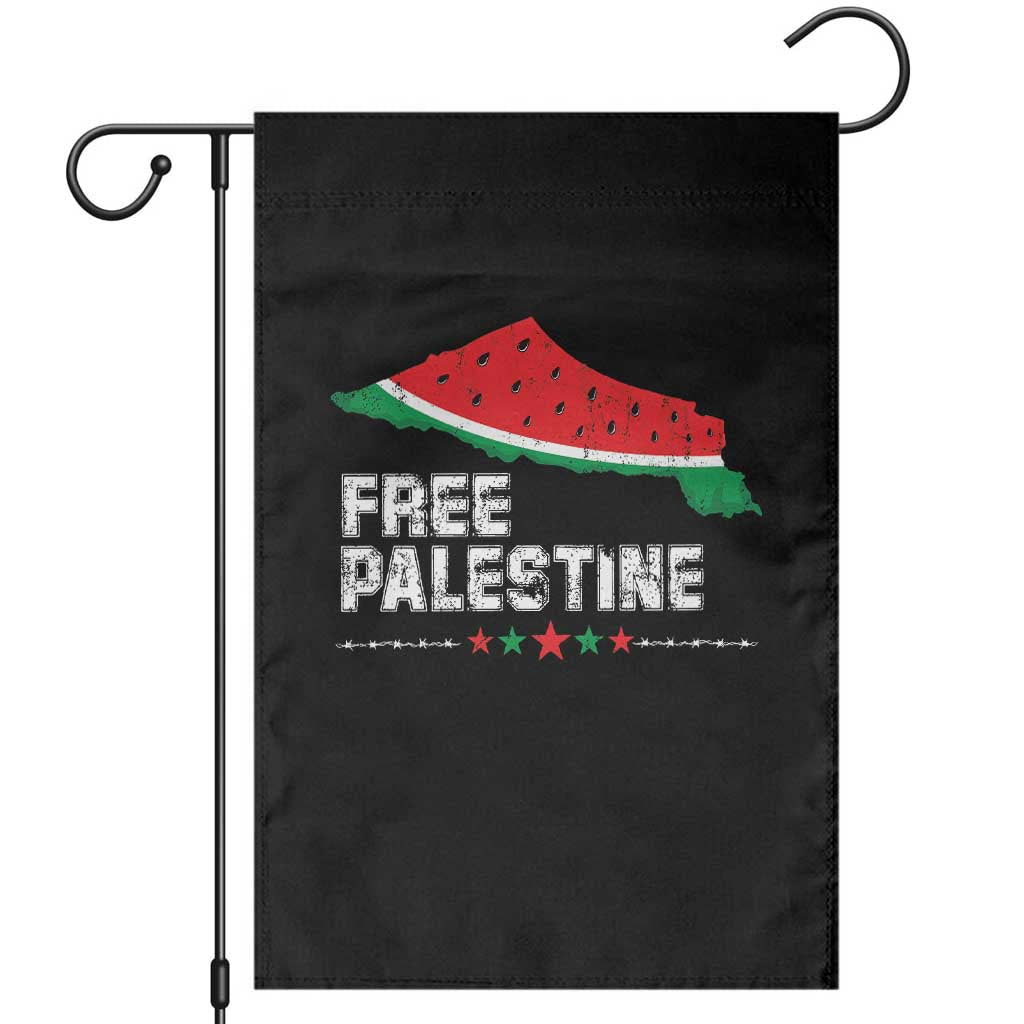 Free Palestine Garden Flag Watermelon Map TS10 Black Print Your Wear