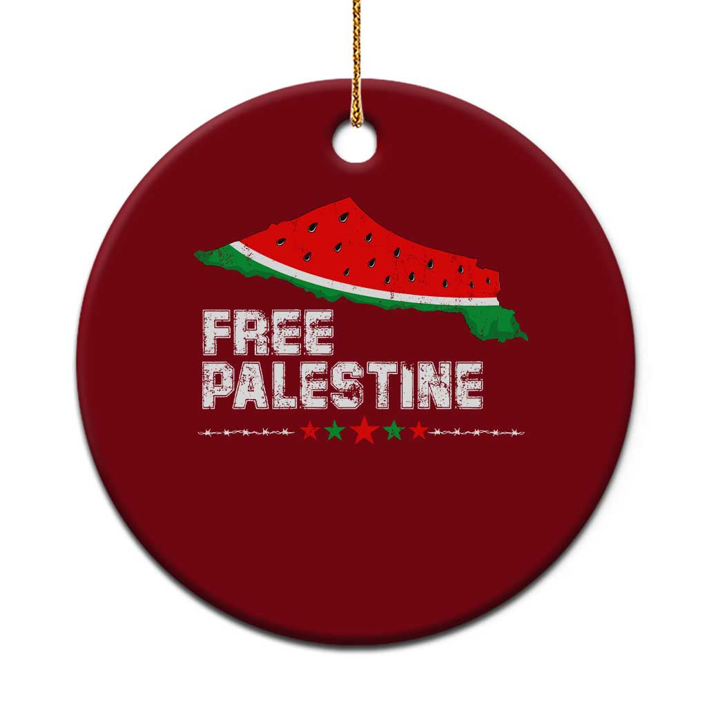 Free Palestine Ceramic Ornament Watermelon Map TS10 1pc Red Print Your Wear