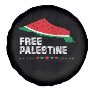 Free Palestine Spare Tire Cover Watermelon Map TS10 Print Your Wear
