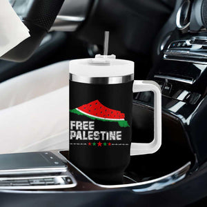 Free Palestine Tumbler With Handle Watermelon Map TS10 Print Your Wear