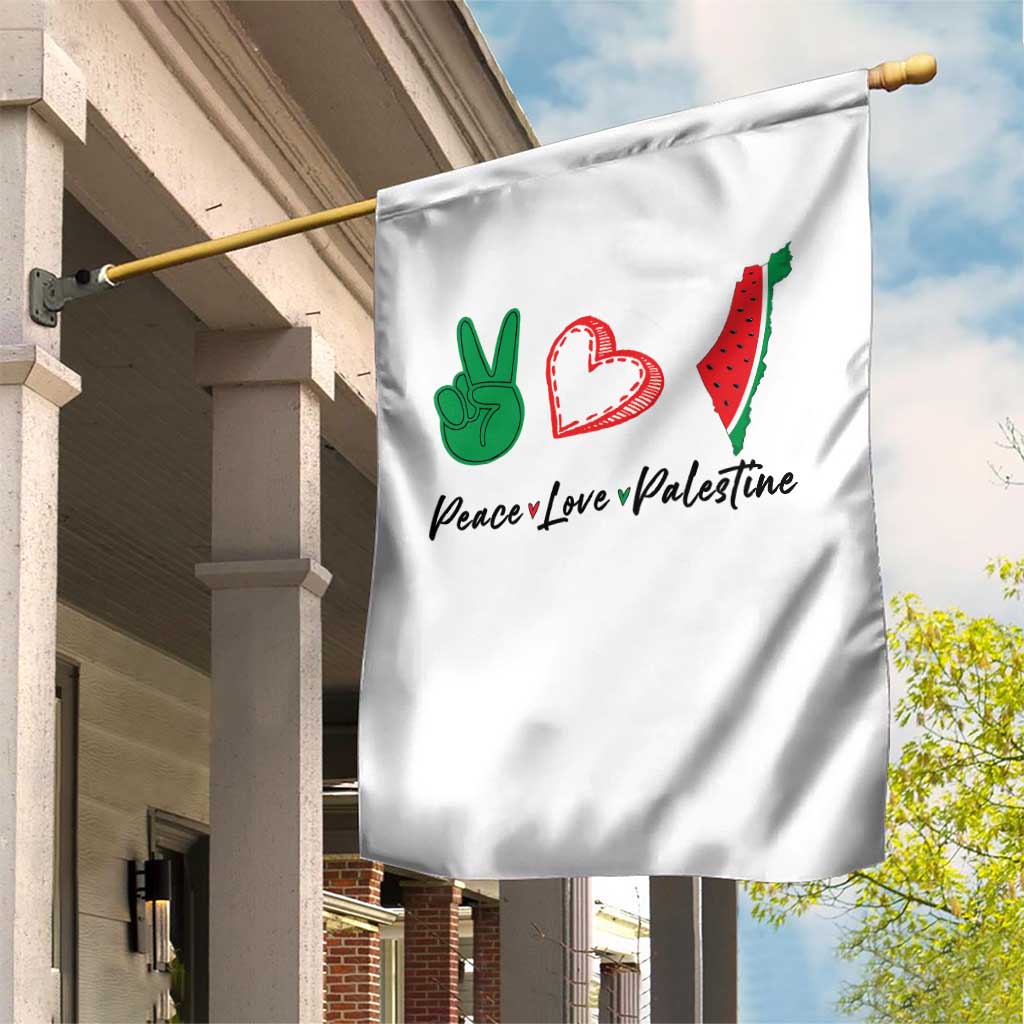 Peace Love Palestine Garden Flag Gaza Palestinian Flag TS10 Print Your Wear