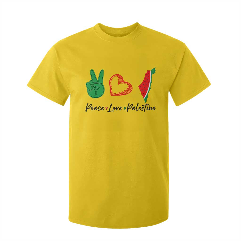 Peace Love Palestine T Shirt For Kid Gaza Palestinian Flag TS10 Daisy Print Your Wear