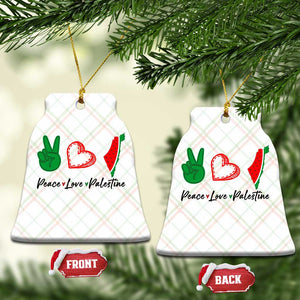 Peace Love Palestine Ceramic Ornament Gaza Palestinian Flag TS10 Print Your Wear