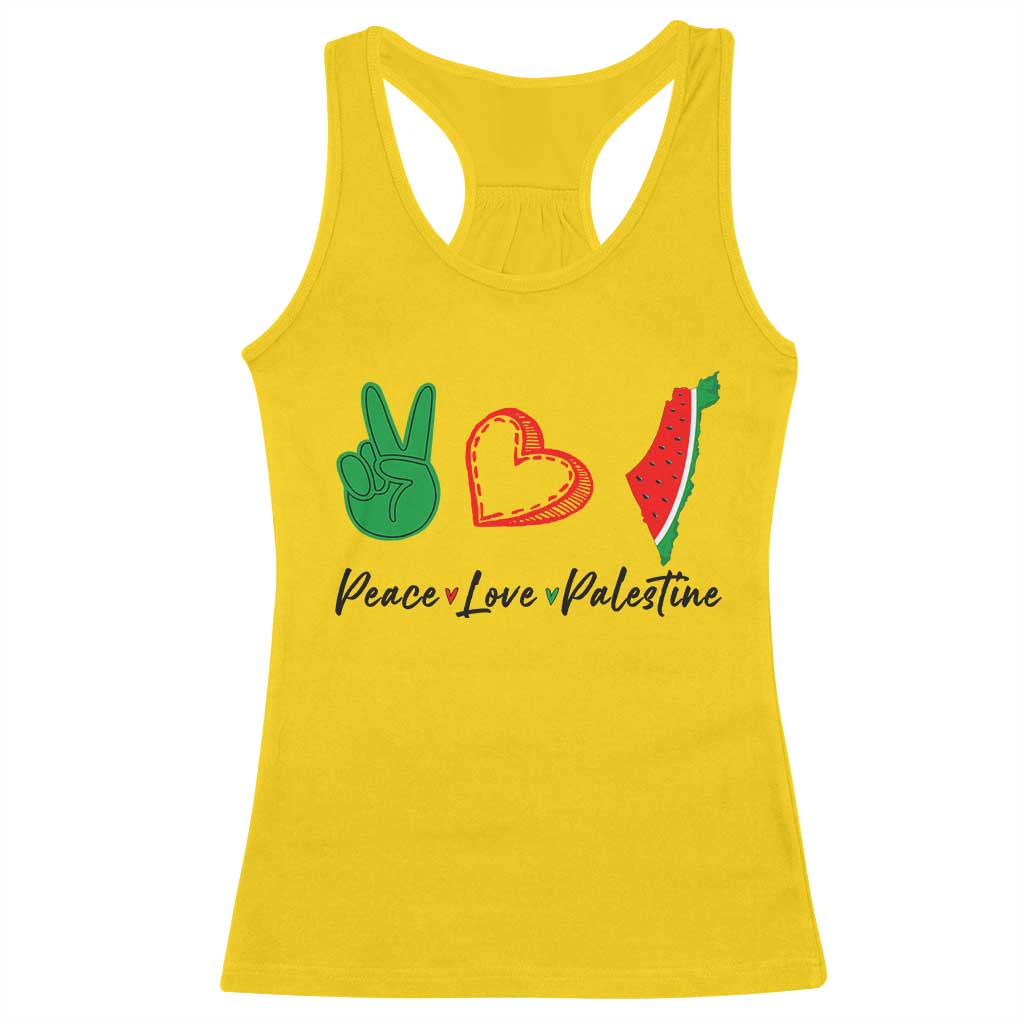 Peace Love Palestine Racerback Tank Top Gaza Palestinian Flag TS10 Daisy Print Your Wear