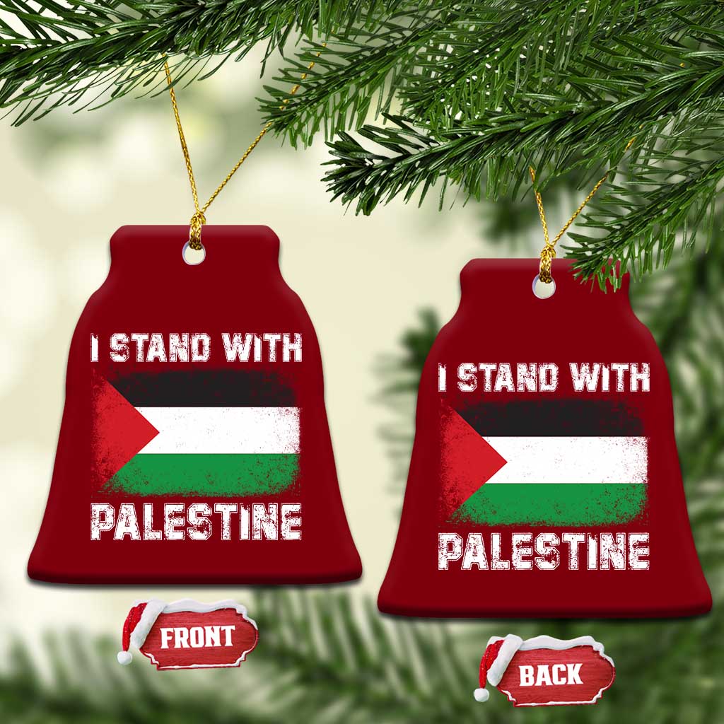 Stand With Palestine Ceramic Ornament Gaza Palestinian Flag TS10 Print Your Wear