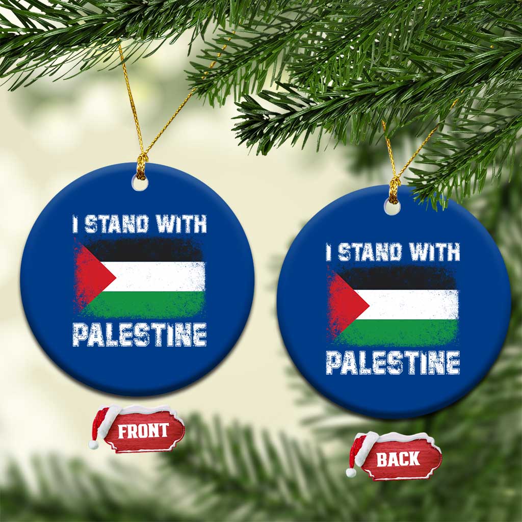 Stand With Palestine Ceramic Ornament Gaza Palestinian Flag TS10 1pc Blue Print Your Wear