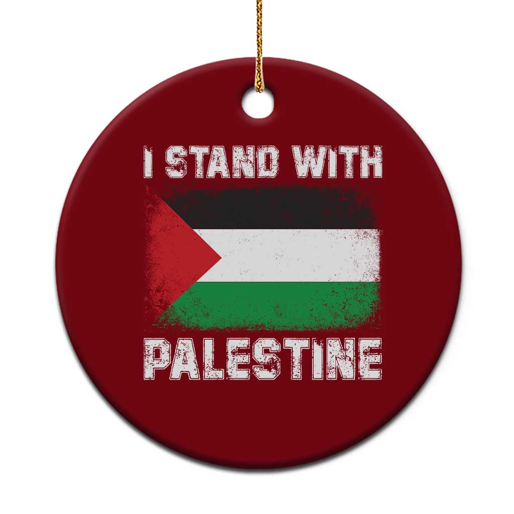 Stand With Palestine Ceramic Ornament Gaza Palestinian Flag TS10 1pc Red Print Your Wear
