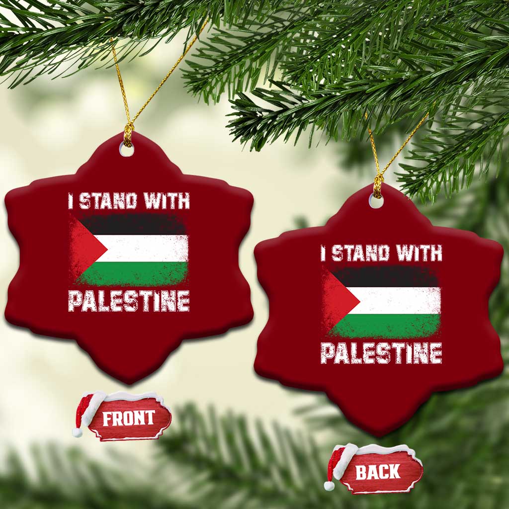 Stand With Palestine Ceramic Ornament Gaza Palestinian Flag TS10 Print Your Wear