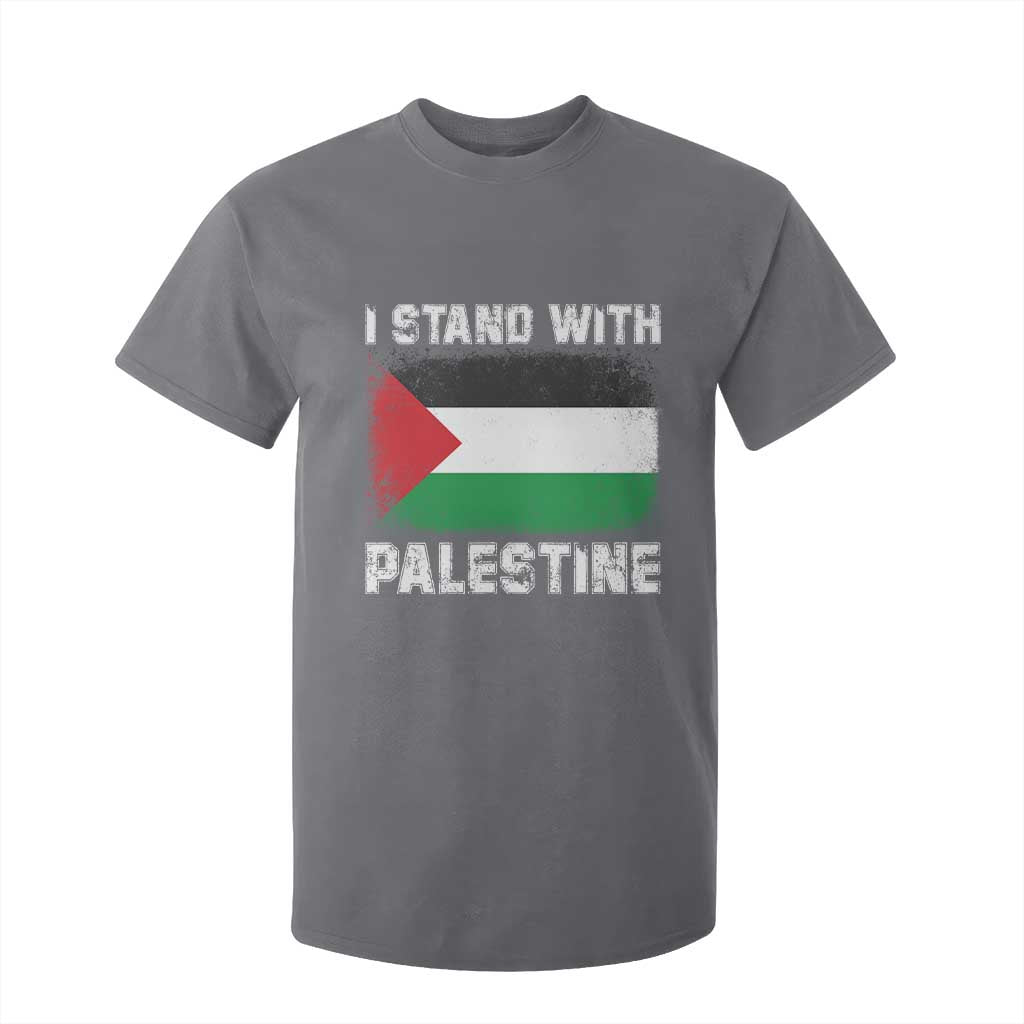 Stand With Palestine T Shirt For Kid Gaza Palestinian Flag TS10 Charcoal Print Your Wear