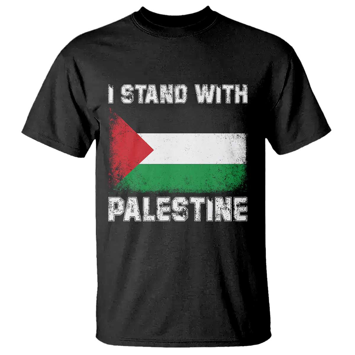 Stand With Palestine T Shirt Gaza Palestinian Flag TS10 Black Print Your Wear