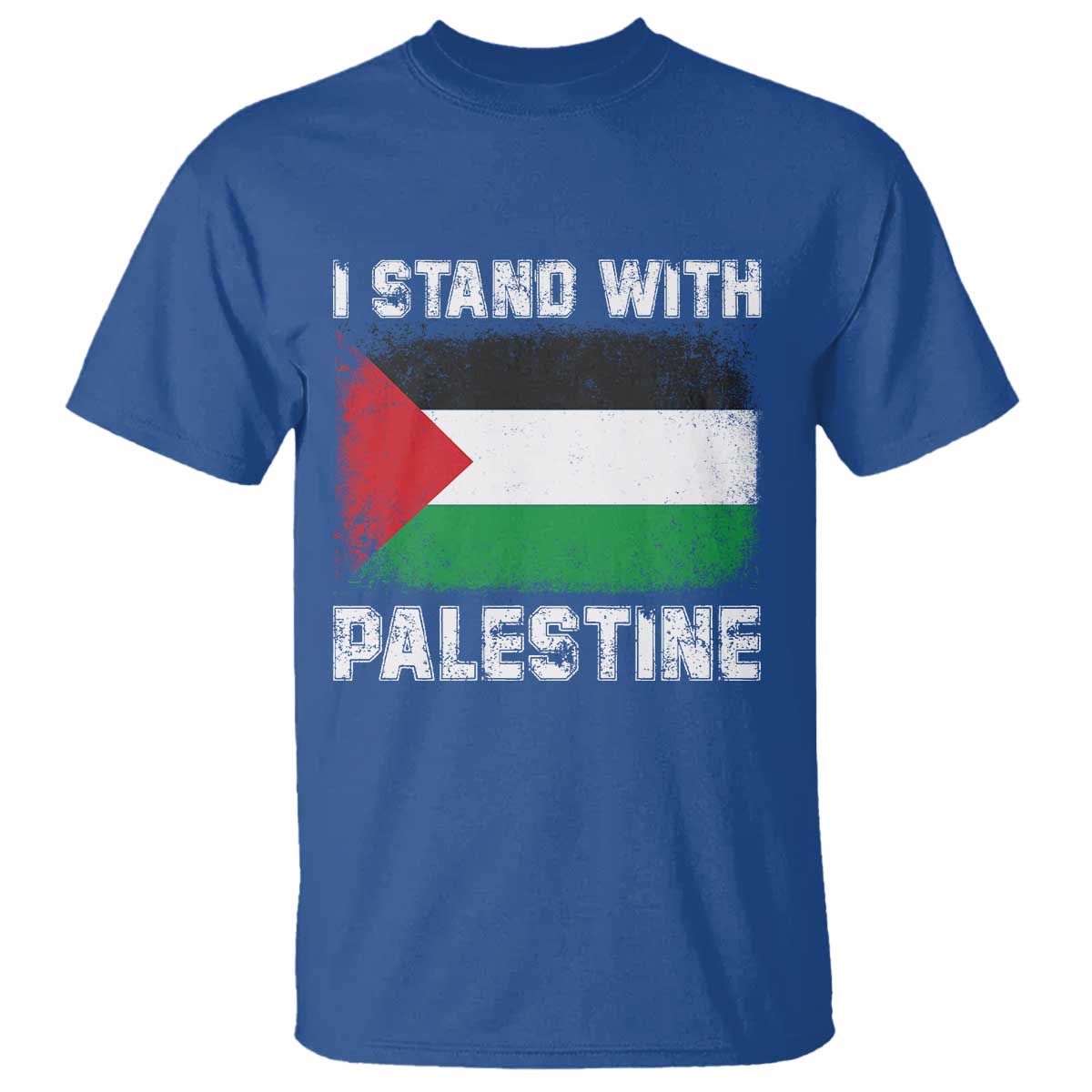 Stand With Palestine T Shirt Gaza Palestinian Flag TS10 Royal Blue Print Your Wear