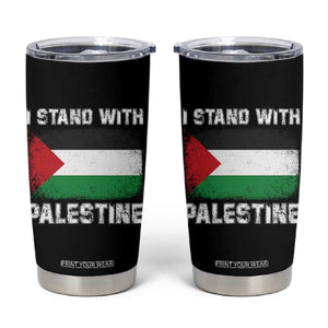 Stand With Palestine Tumbler Cup Gaza Palestinian Flag TS10 Black Print Your Wear