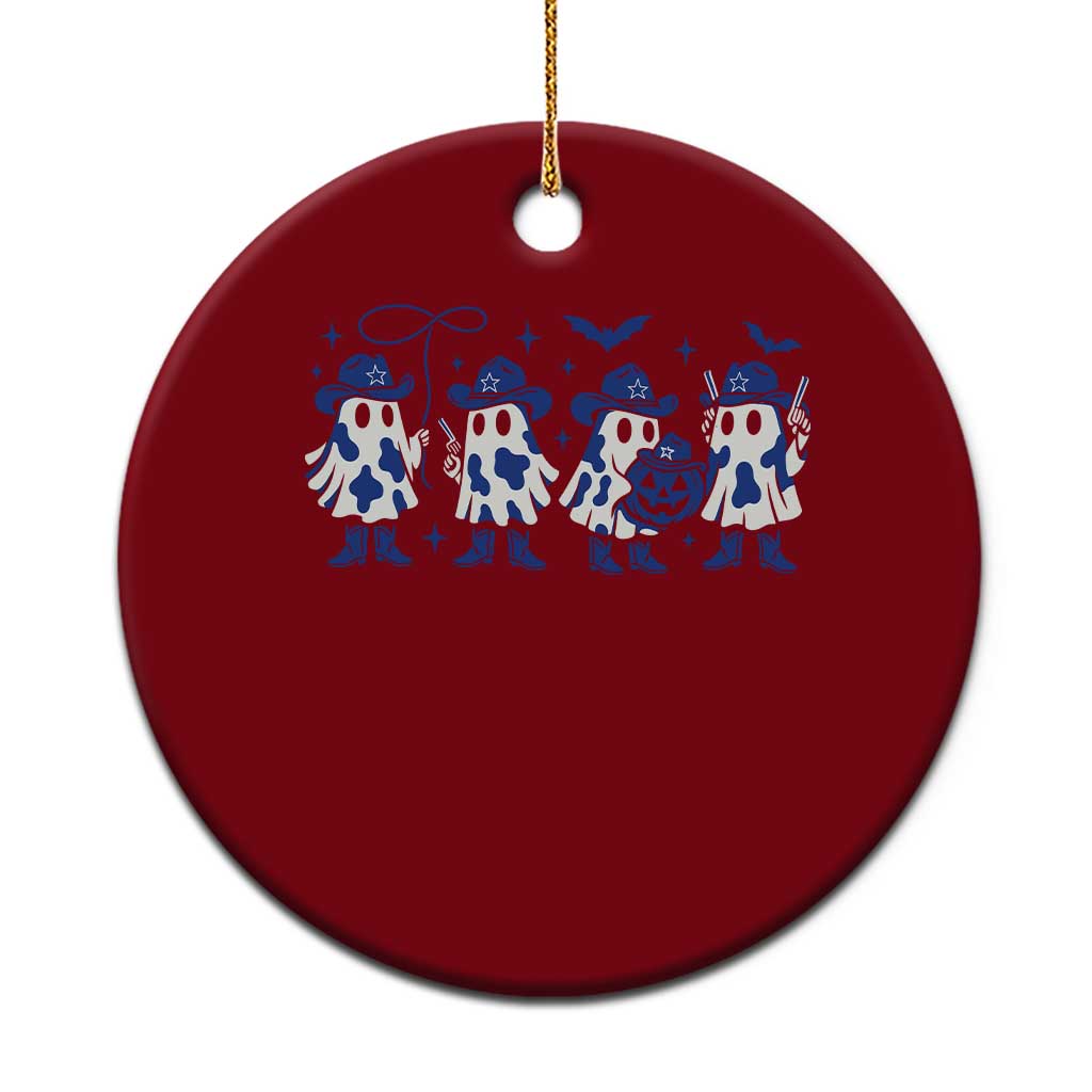 Ghost Halloween Ceramic Ornament Retro Halloween Costume Cowboy Fan TS10 1pc Red Print Your Wear