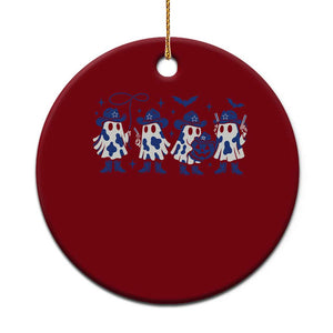 Ghost Halloween Ceramic Ornament Retro Halloween Costume Cowboy Fan TS10 1pc Red Print Your Wear