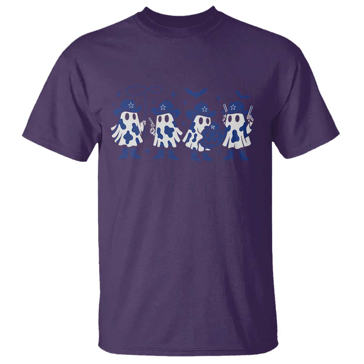 Ghost Halloween T Shirt Retro Halloween Costume Cowboy Fan TS10 Purple Print Your Wear