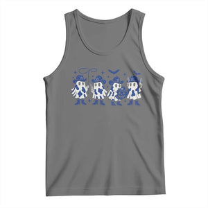 Ghost Halloween Tank Top Retro Halloween Costume Cowboy Fan TS10 Black Heather Print Your Wear