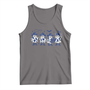 Ghost Halloween Tank Top Retro Halloween Costume Cowboy Fan TS10 Deep Heather Print Your Wear