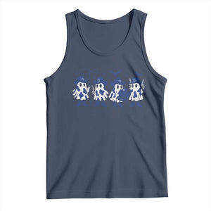 Ghost Halloween Tank Top Retro Halloween Costume Cowboy Fan TS10 Navy Print Your Wear