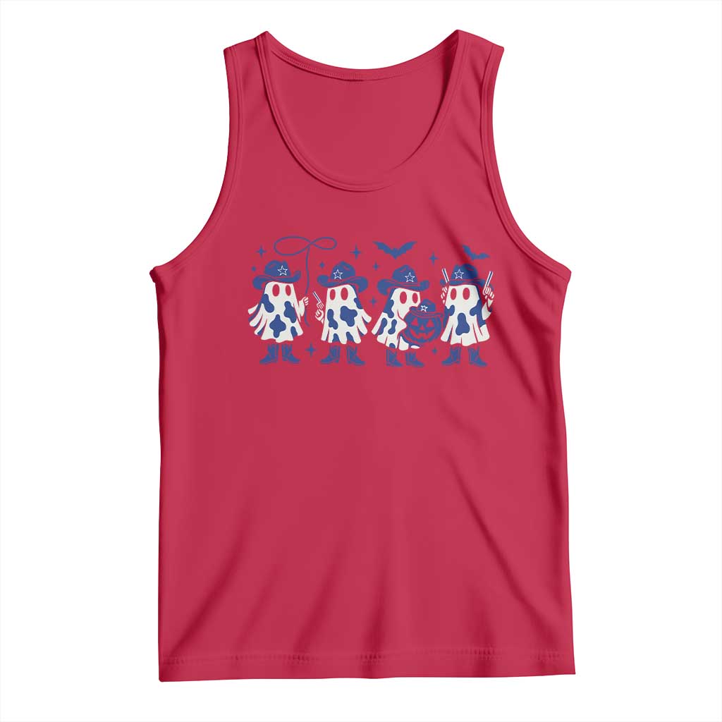 Ghost Halloween Tank Top Retro Halloween Costume Cowboy Fan TS10 Red Print Your Wear