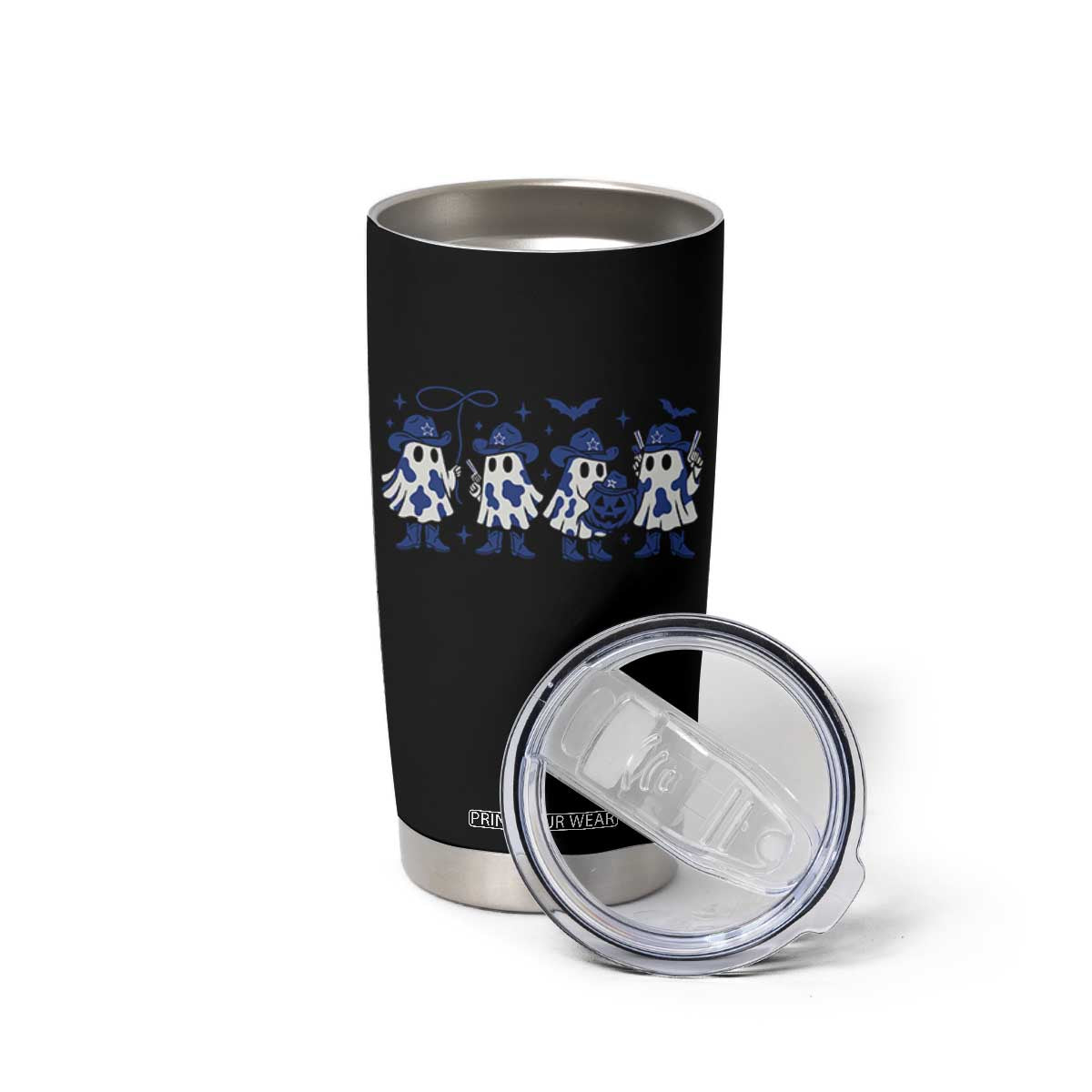 Ghost Halloween Tumbler Cup Retro Halloween Costume Cowboy Fan TS10 Print Your Wear
