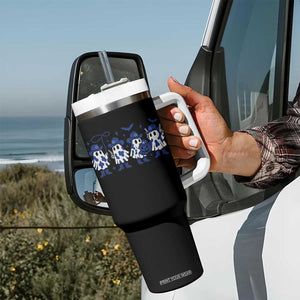 Ghost Halloween Tumbler With Handle Retro Halloween Costume Cowboy Fan TS10 Print Your Wear