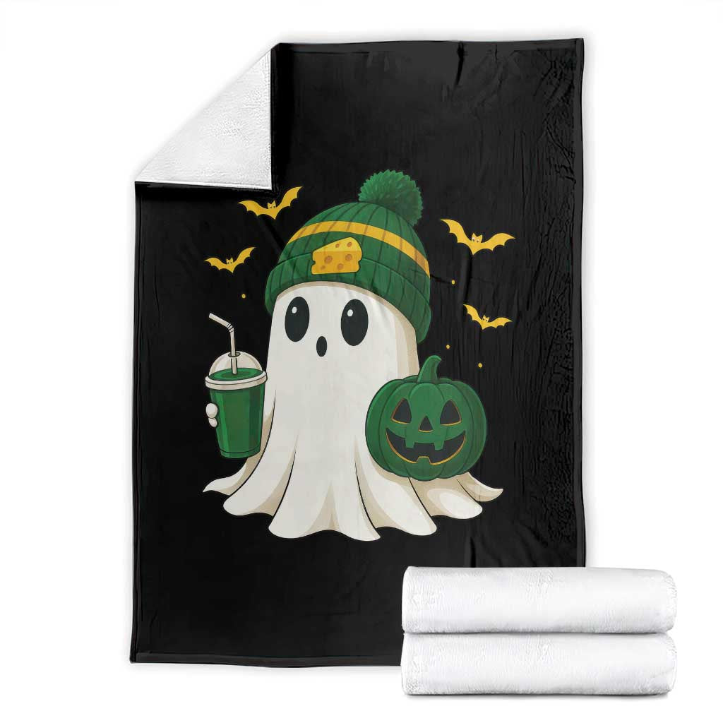 Halloween GB Ghost Throw Blanket Pumpkin Ghost Costume Cheesehead TS10 Black Print Your Wear