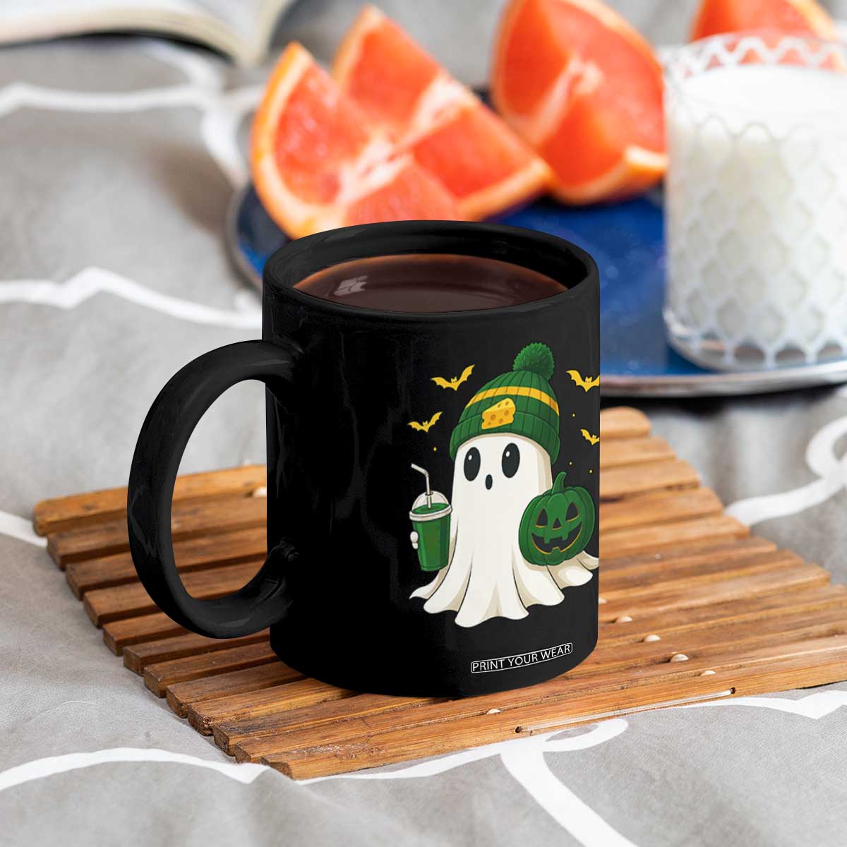 Halloween GB Ghost Coffee Mug Pumpkin Ghost Costume Cheesehead TS10 Print Your Wear