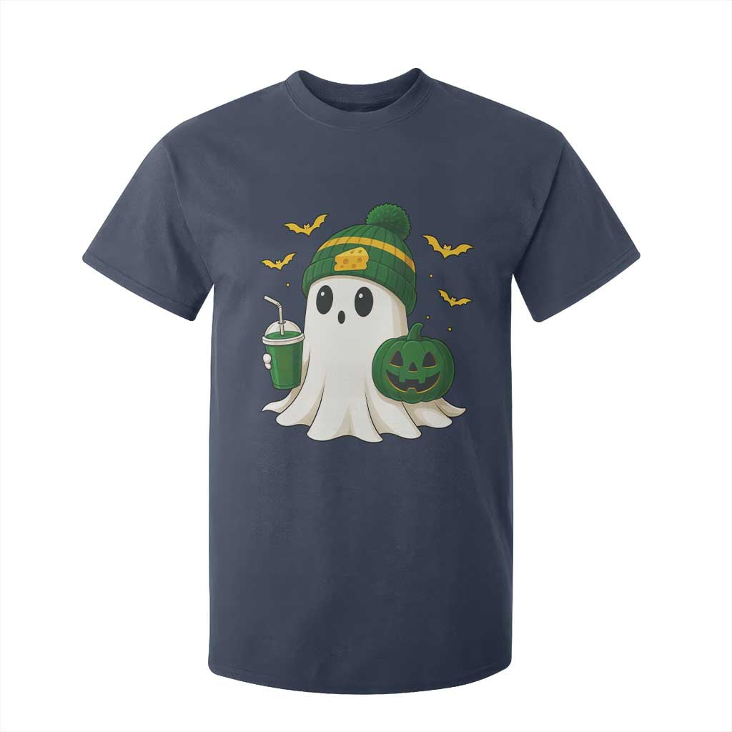 Halloween GB Ghost T Shirt For Kid Pumpkin Ghost Costume Cheesehead TS10 Navy Print Your Wear