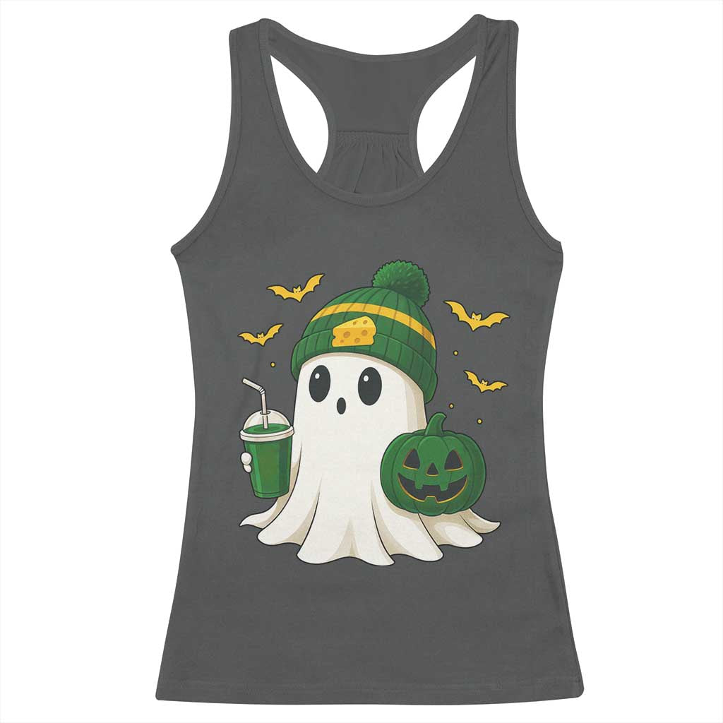 Halloween GB Ghost Racerback Tank Top Pumpkin Ghost Costume Cheesehead TS10 Dark Heather Print Your Wear