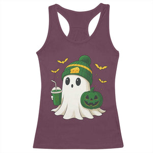 Halloween GB Ghost Racerback Tank Top Pumpkin Ghost Costume Cheesehead TS10 Maroon Print Your Wear