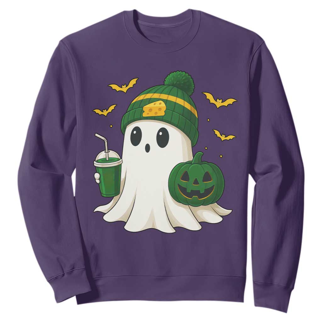 Halloween GB Ghost Sweatshirt Pumpkin Ghost Costume Cheesehead TS10 Purple Print Your Wear