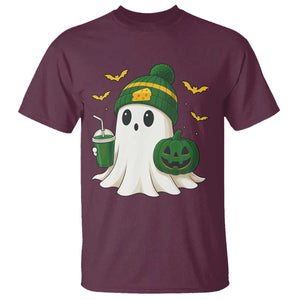 Halloween GB Ghost T Shirt Pumpkin Ghost Costume Cheesehead TS10 Maroon Print Your Wear