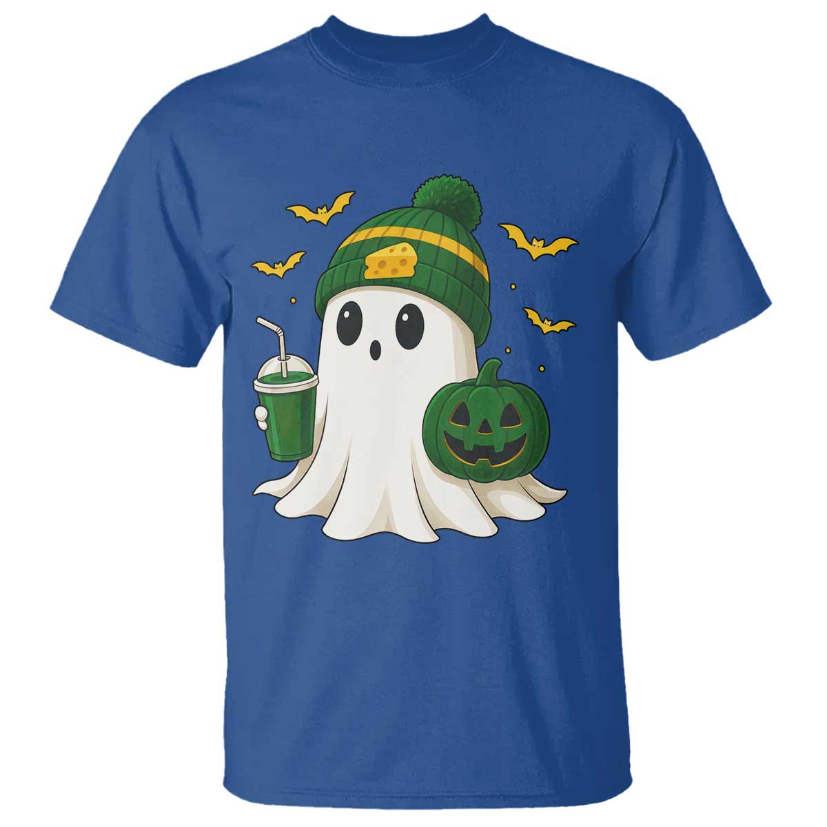 Halloween GB Ghost T Shirt Pumpkin Ghost Costume Cheesehead TS10 Royal Blue Print Your Wear