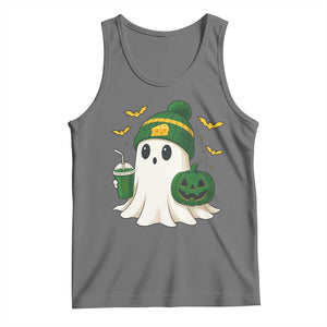 Halloween GB Ghost Tank Top Pumpkin Ghost Costume Cheesehead TS10 Black Heather Print Your Wear
