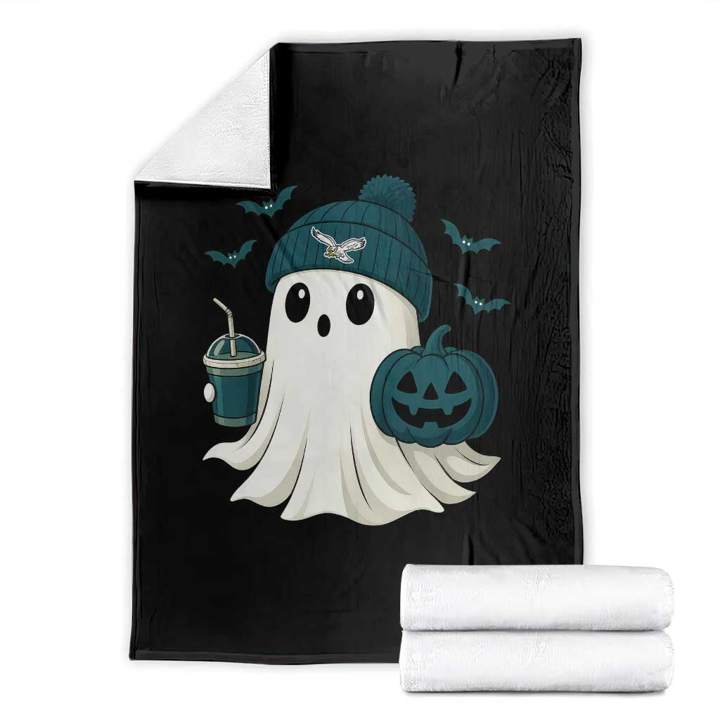 PFE Ghost Halloween Throw Blanket Retro Halloween Costume Philly Lover TS10 Black Print Your Wear
