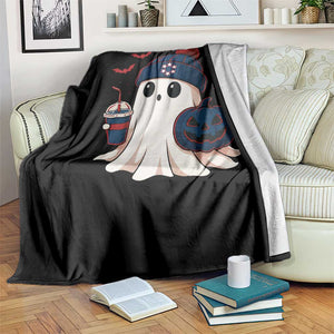 Ghost Halloween Throw Blanket Retro Patriot Halloween Costume TS10 Print Your Wear