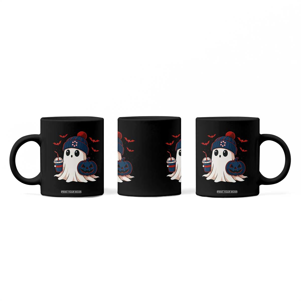 Ghost Halloween Coffee Mug Retro Patriot Halloween Costume TS10 Print Your Wear