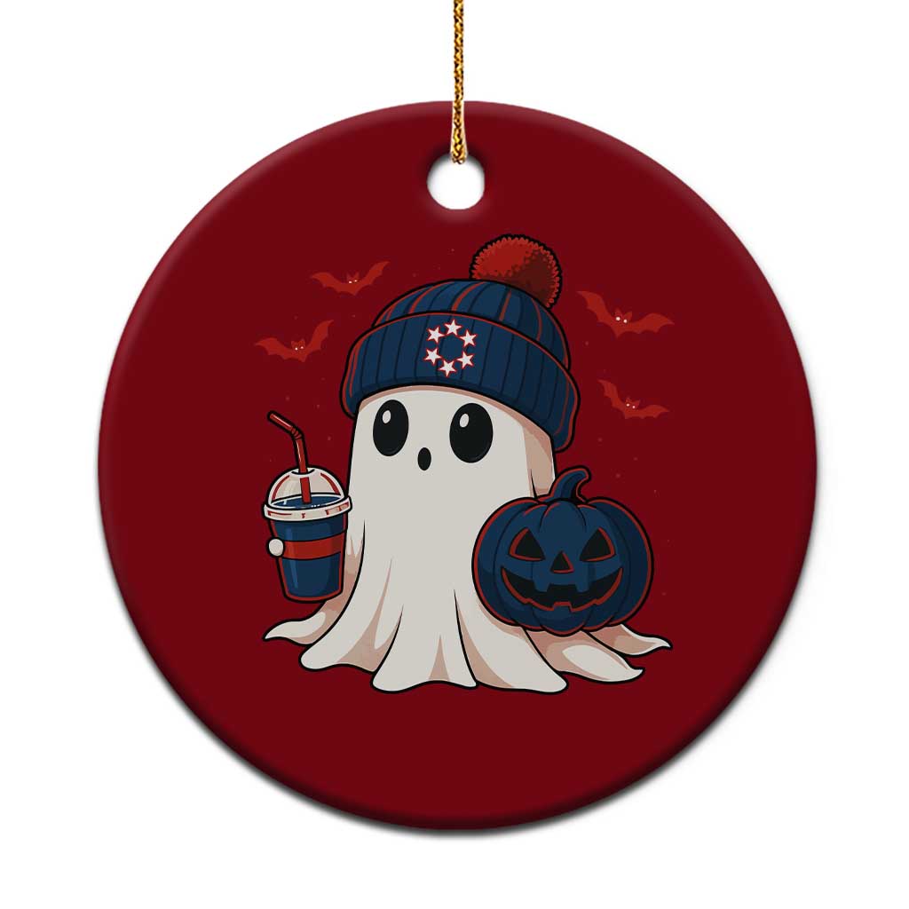 Ghost Halloween Ceramic Ornament Retro Patriot Halloween Costume TS10 1pc Red Print Your Wear