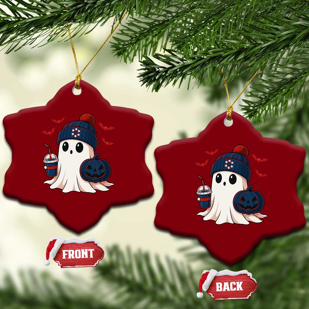 Ghost Halloween Ceramic Ornament Retro Patriot Halloween Costume TS10 Print Your Wear