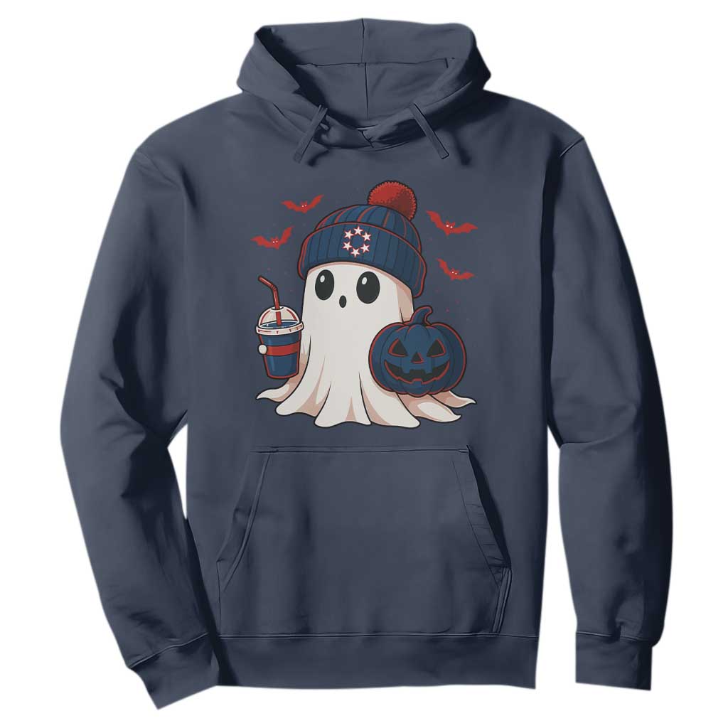 Ghost Halloween Hoodie Retro Patriot Halloween Costume TS10 Navy Print Your Wear