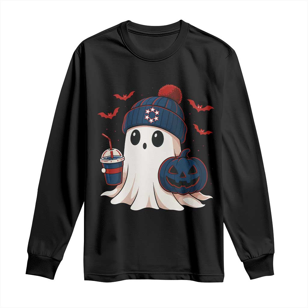 Ghost Halloween Long Sleeve Shirt Retro Patriot Halloween Costume TS10 Black Print Your Wear