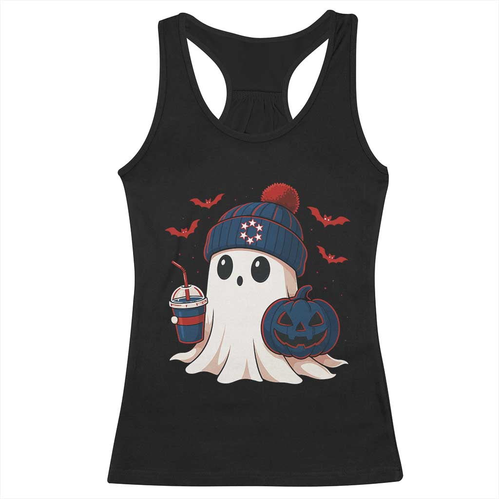 Ghost Halloween Racerback Tank Top Retro Patriot Halloween Costume TS10 Black Print Your Wear
